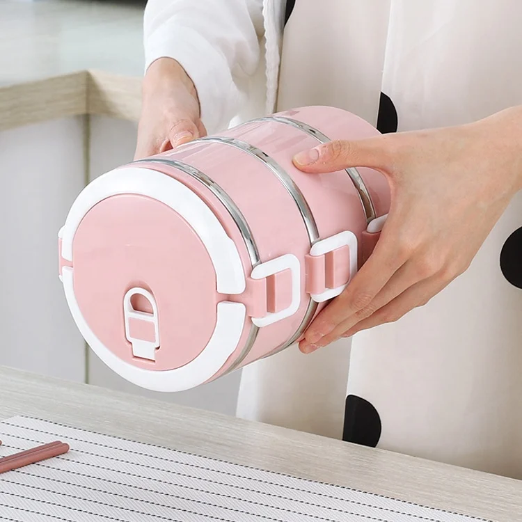 1/2/3 Layer Bento Box Cute Lunch Box  Stainless Steel Thermos LunchBox