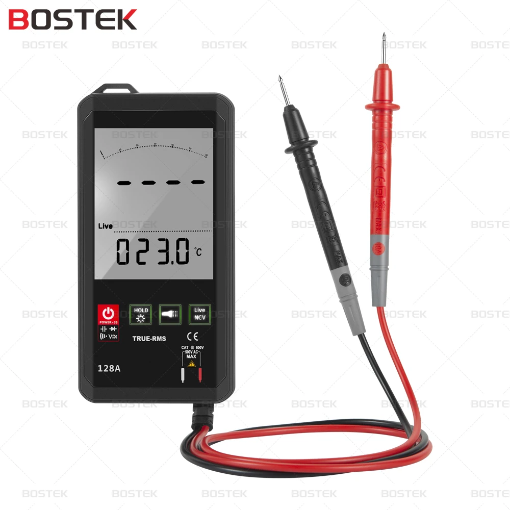 Интеллектуальные карманные мультиметры BOSTEK 128 тип телефона 6000 отсчетов Автоматический диапазон сенсорное