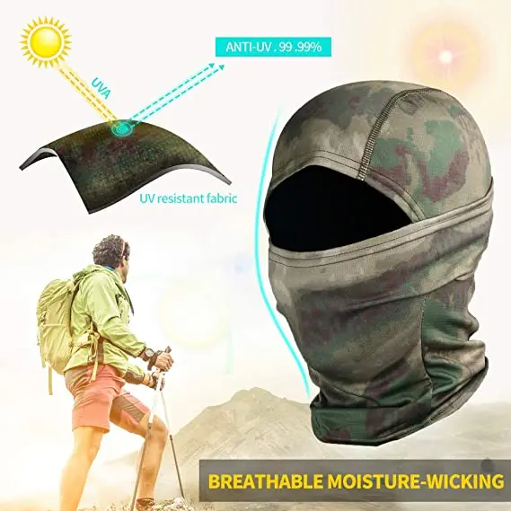 Winter Baclava Ski Mask Breathable Black Custom Logo Print Balaclava Windproof Skull Ski Mask 1 Hole Balaclava Cap Hat