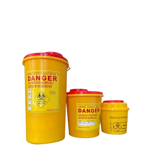 Высококачественный пластиковый медицинский контейнер для заточки для больницы, медицинский контейнер для заточки с биологической защитой для шприцевой иглы