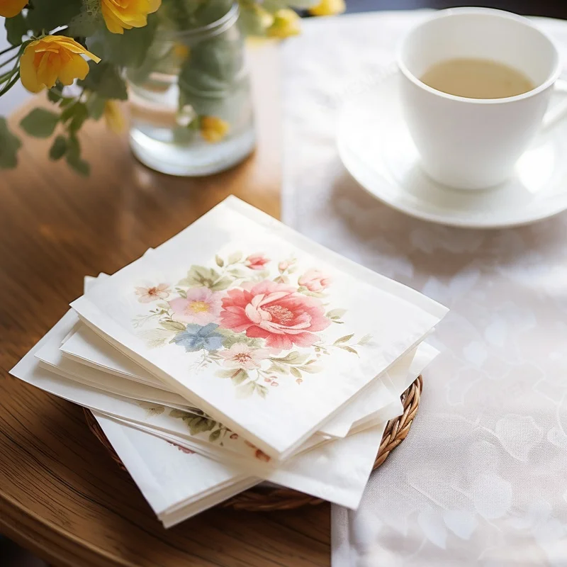 Special Counter New Arrival Plant Paper Napkins Paper Napkin Raw Material Paper Napkin Orange