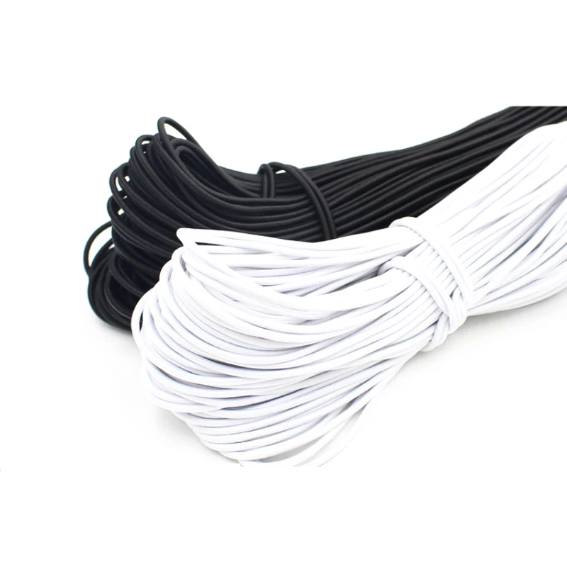 1.2/1.5/2/2.5/2.8/3/3.5/4/5/6/7/8/9/10/12/15mm Elastic ropes Round elastic binding Elastic Coarse rubber band Black rope