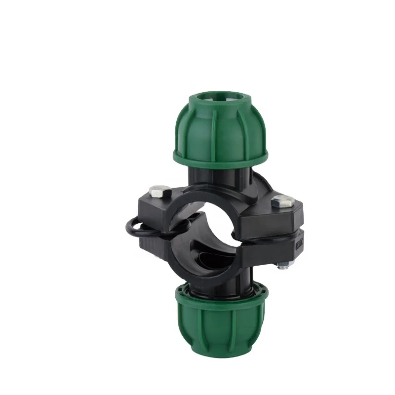 IRRIPLAST PN16 ISO17885 farm irrigation systems double coupling saddle water supply and irrigation pp clamp saddles