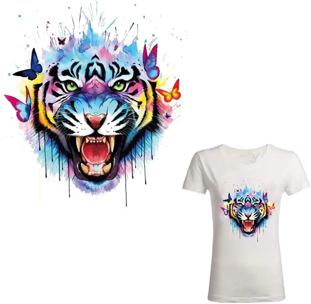 Термотрансферная наклейка Tiger с утюгом