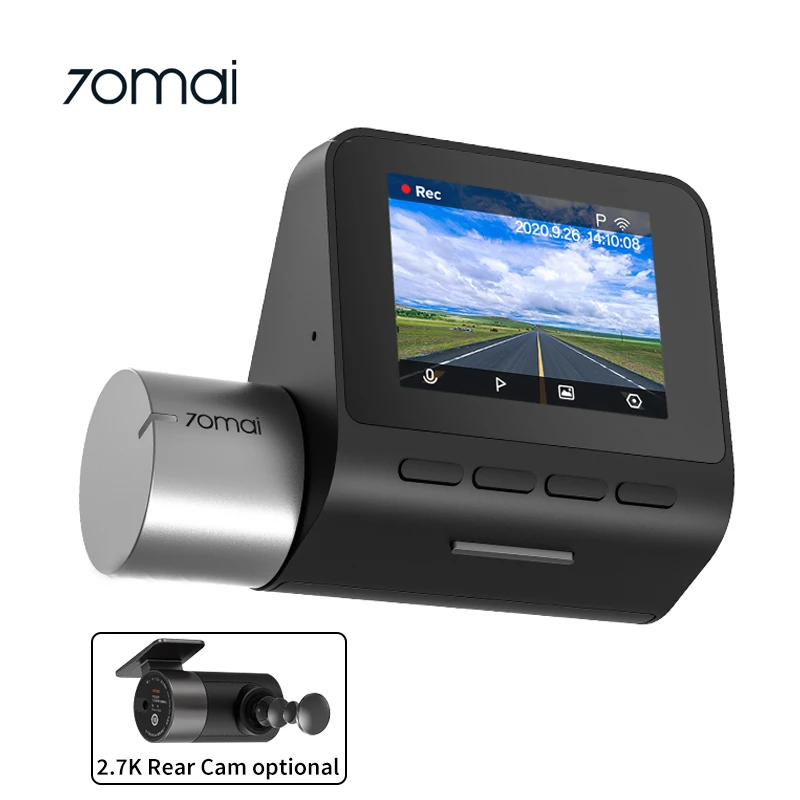 70 mai Dash Cam Pro Plus+ A500s-1 1944P Night Vision Dual Channel Car Dash Camera 2k Dvr Video Car Dashcam APP Control