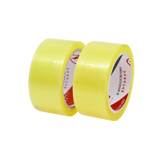 Box Sealing Strong Stickiness Clear Packing Tape bopp tape jumbo roll machine shipping clear yellowish tape for industry