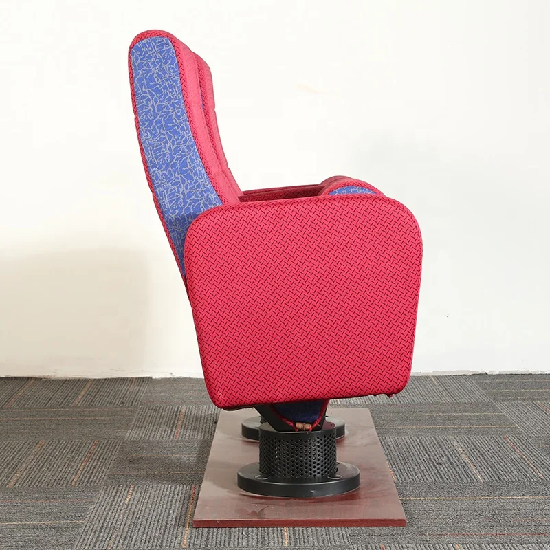 hot china malaysia Commercial Lecture Hall Modern High folding seat cheap Backrest red cloth vip auditorium chair