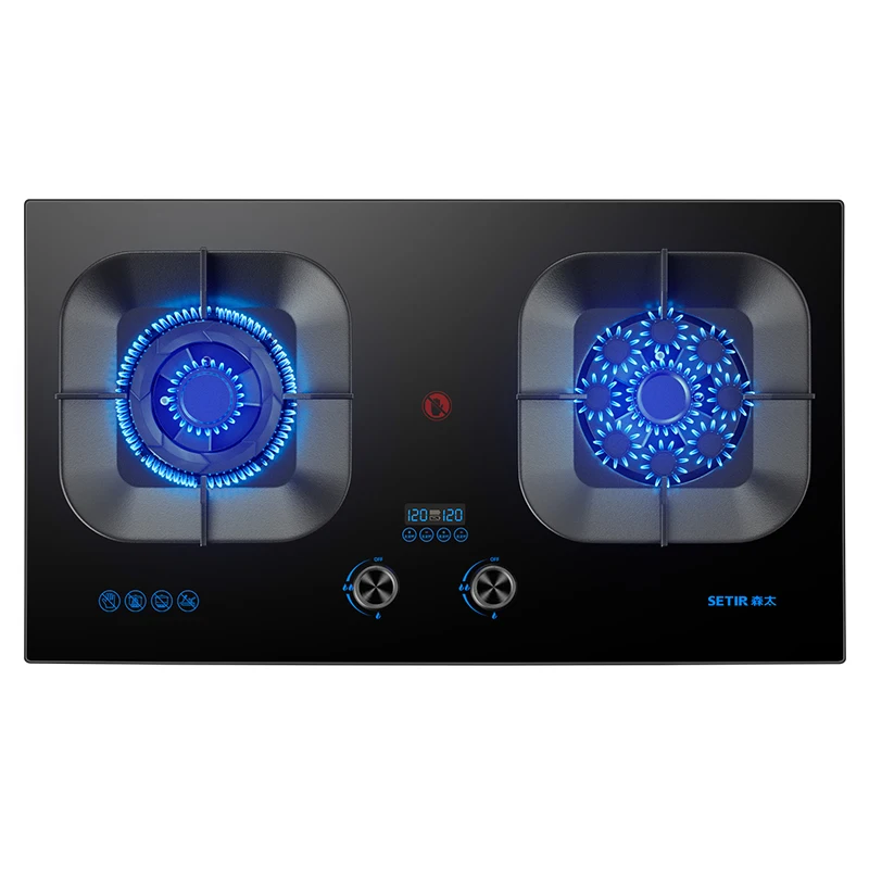 TM81 Hot sale 2 Burner stove modern design OEM High Quality Gas Stove Gas desktops in the kitchen
