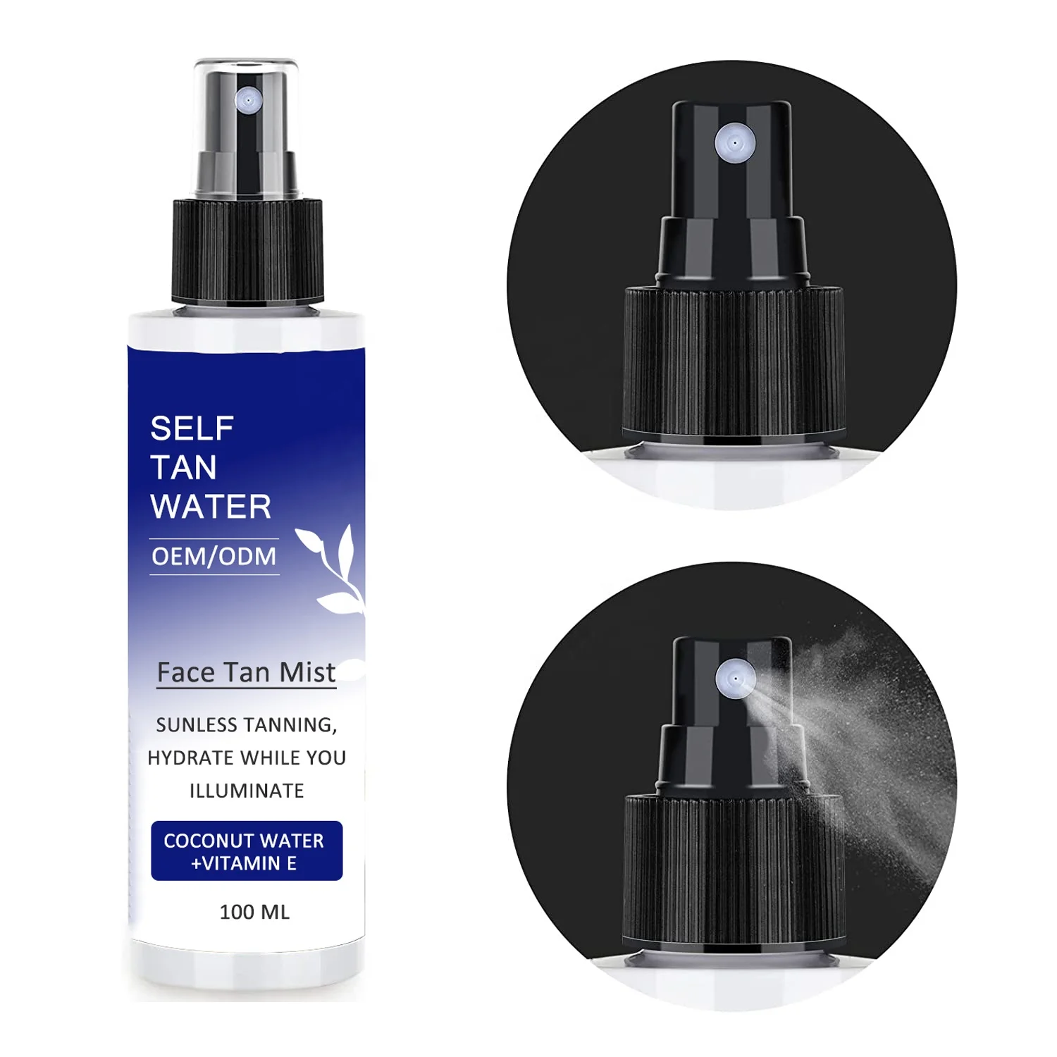 organic natural tanning water spray body tanning self-tanning facial spray
