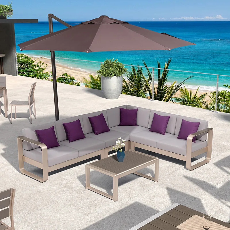 Sectional Sofa  Patio Modular Aluminum Garden Outdoor Furniture Set For Sale