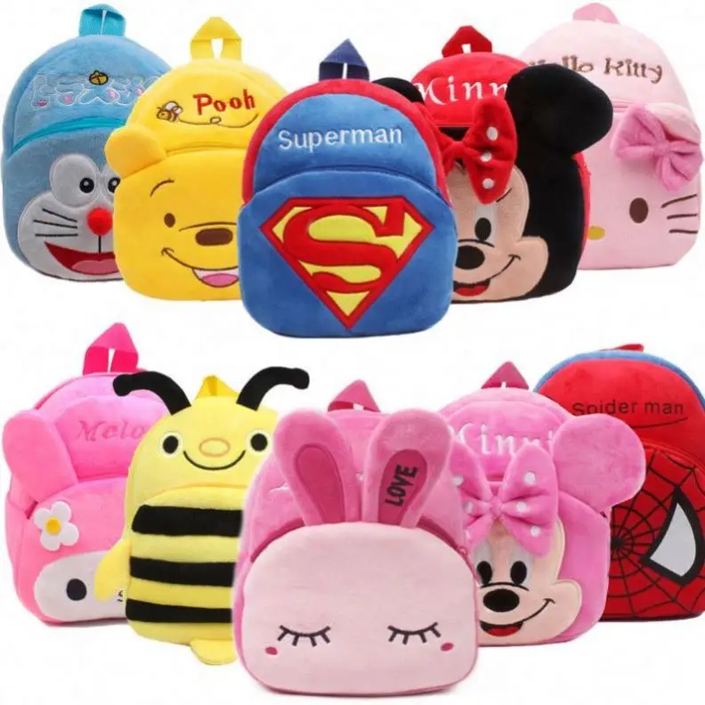 New Children Plush Backpack Cartoon Bags Kids Baby School Bags Cute Child Schoolbag for Kindergarten Girls Gift