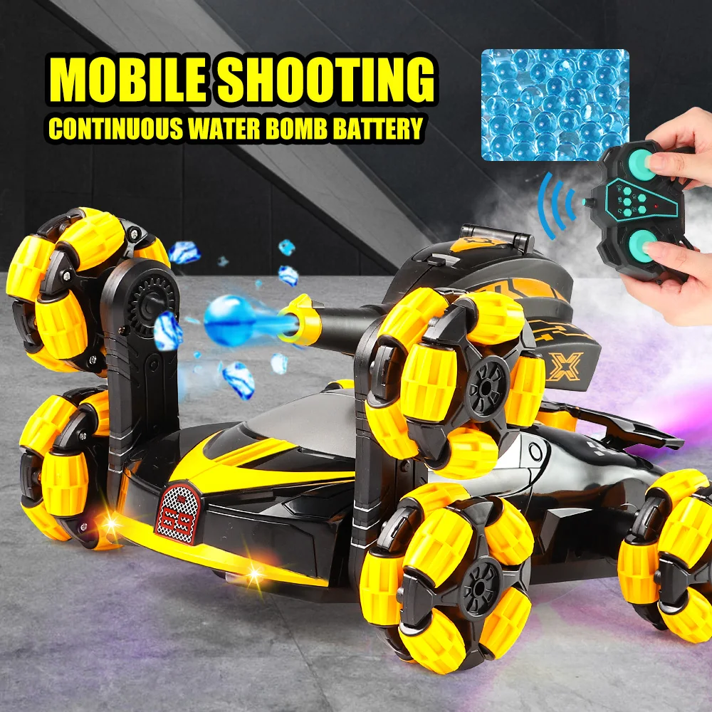 2.4G 8-pass Can Launch Water Bomb Remote Control Tank Hot Sale Radio Control Stunt Car With Spray RC Tank Drift Car For Kids
