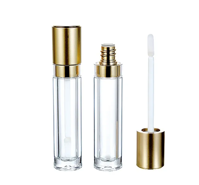 Пользовательский высококачественный пластиковый круглый прозрачный тюбик для блеска для губ