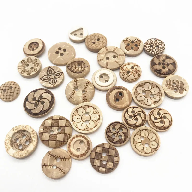 Environmental  Multi-style coconut buttons