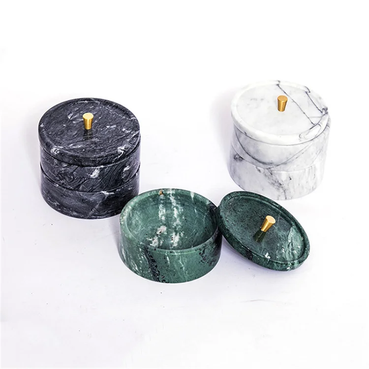 Wholesale White Small Nepal Marble Bangle Bracelet Necklace Earrings Holder And Other Jewelry Display Storage Box for Jewelry