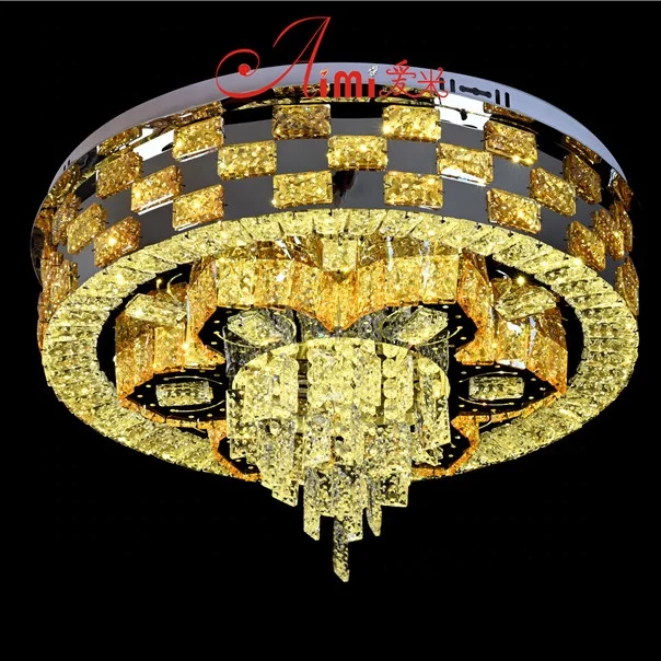 Aimi factory wholesale cheap price Best sell new design modern crystal led ceiling light with bluetooth speaker and color change