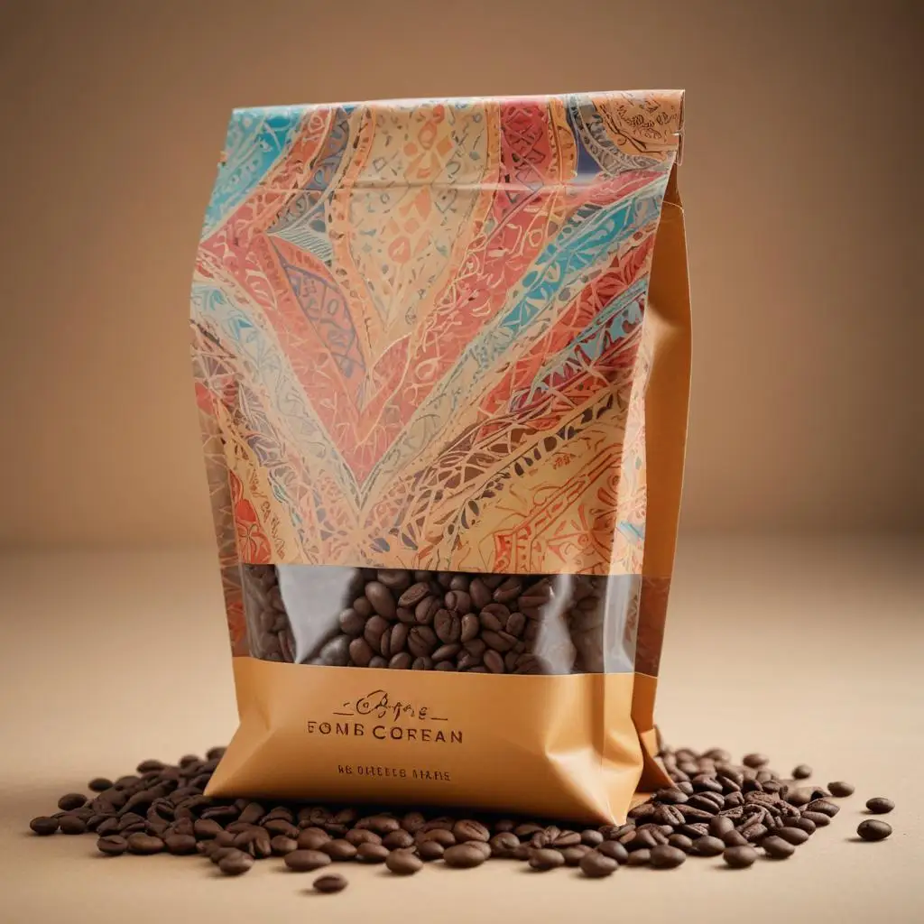 Custom Printed Eco Friendly Recyclable Flexible Chip Tea Coffee Food Packaging Reusable Flat bottom pouch