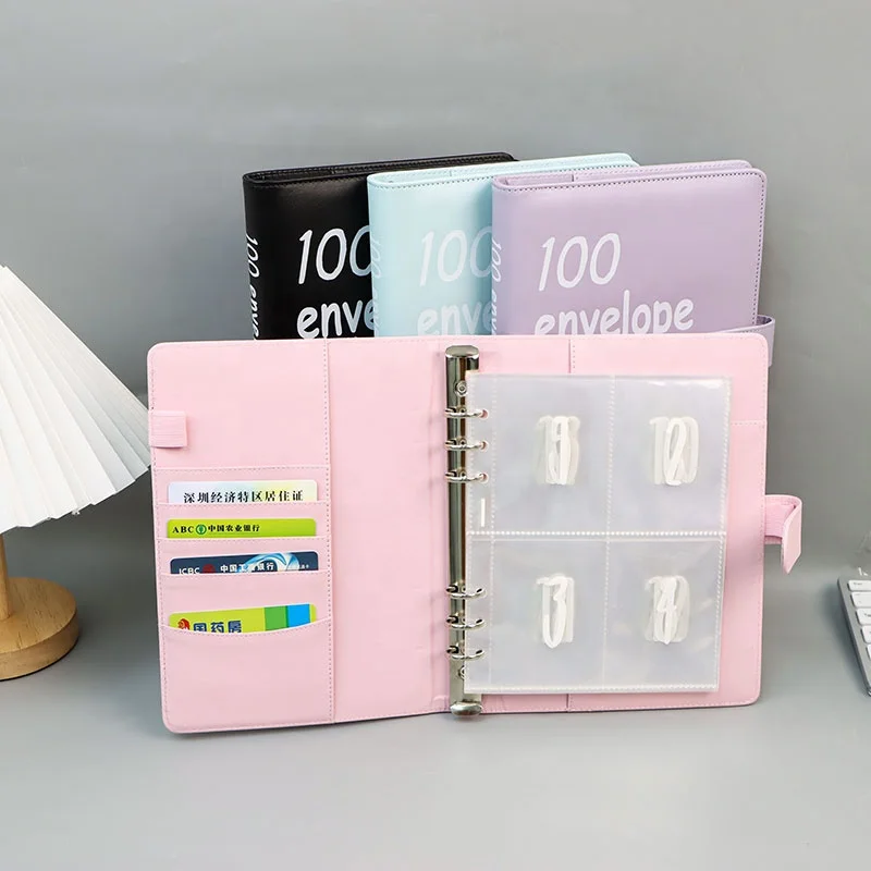 Replacement 25 sheets 100 envelopes money saving challenge a5 ring binder inserts pre-labeled 1-100 money pouches for cash