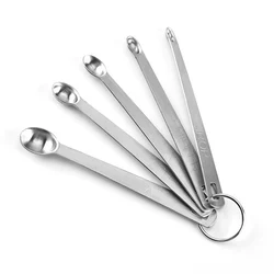 Tad Dash Pinch Smidgen Drop Stainless Steel 5 Pieces Mini Teaspoon Small Measuring Spoons
