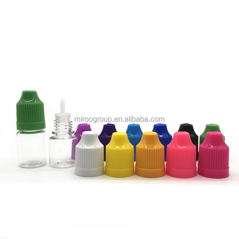 Custom Chemical Test Sample Dropper Bottles 5ml 10ml 15ml 20ml 30ml clear Plastic Round Refillable Eye Dropper Bottles