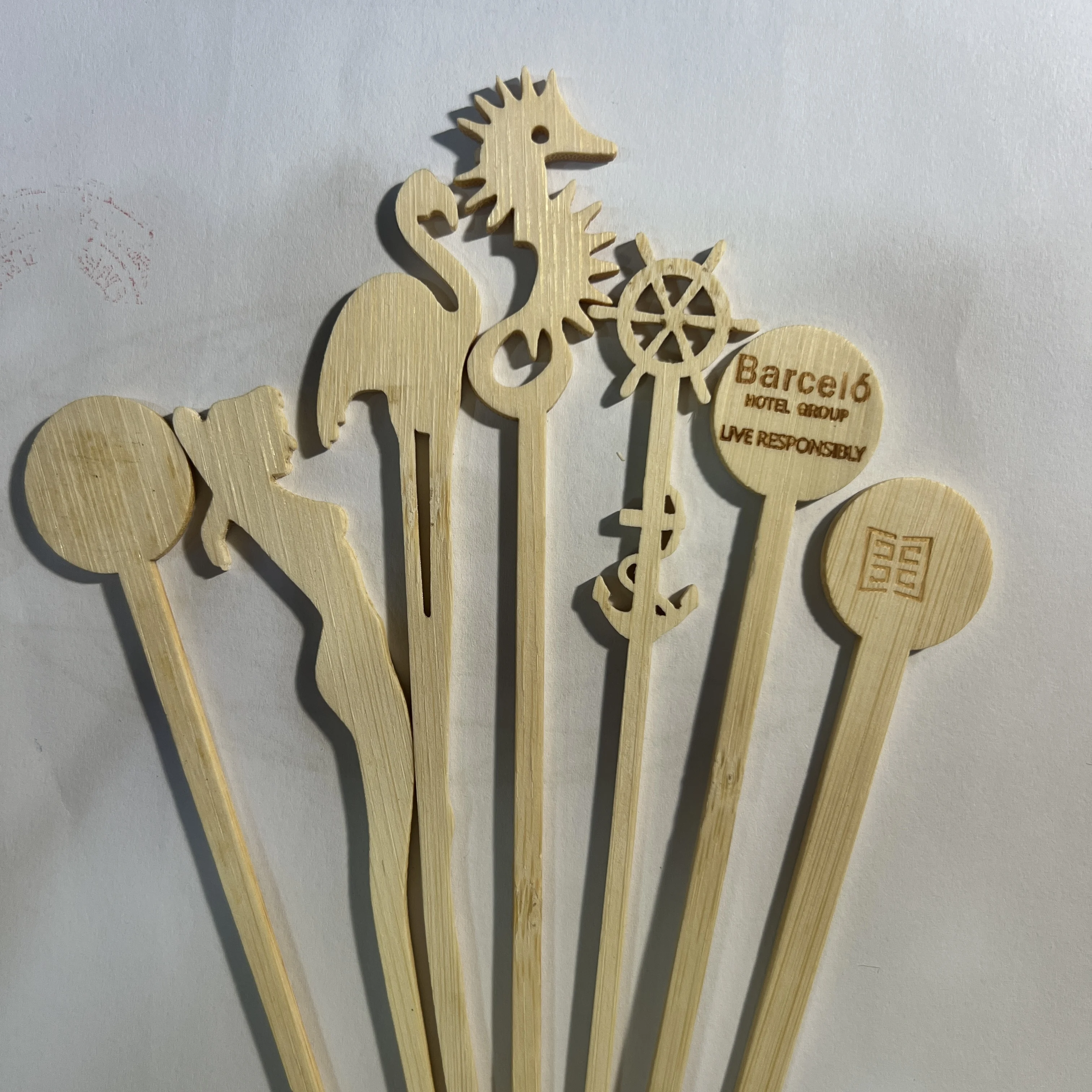 Graphic custom Bamboo Disposable 15-20CM Coffee Stirrers ,drink stirrers,Cocktail stirring stick