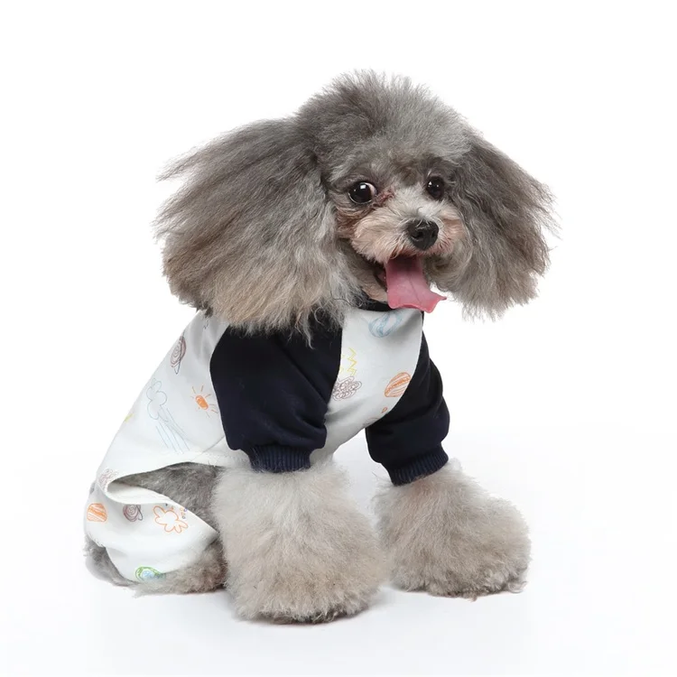 Good Cute Cartoon Pet Apparel  Soft Cotton Indoor Dog Clothes Pet Pajamas China Wholesale Price for Pets Poodle Dog Clothes