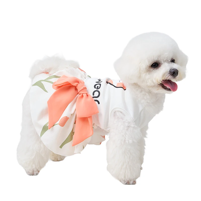 JYACWEAR Pet Accessories Dog Clothes Summer Dress With Big Bow Cute Dog Fashions Pet Clothes For Puppy Dog Apparel Pet Clothes