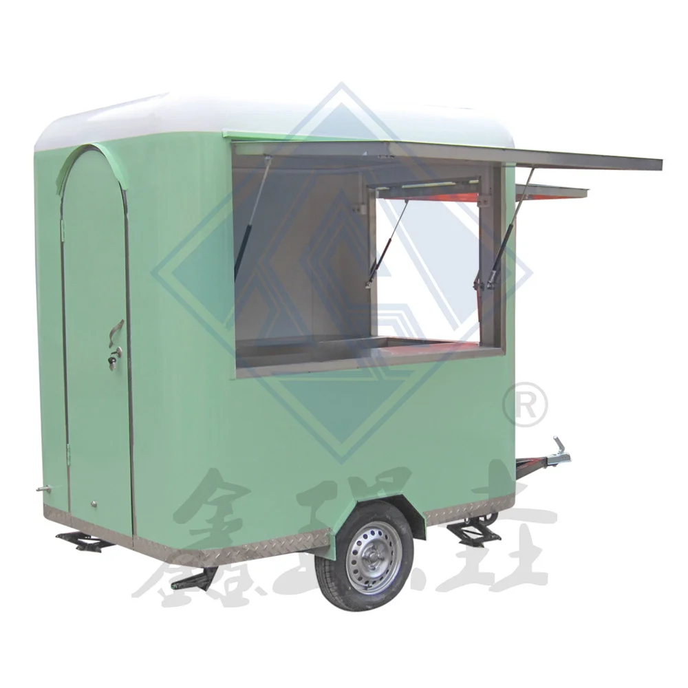 Two wheeled cheap dining cart, night market food cart, outdoor commercial street sales cart mobile multi-functional snack cart
