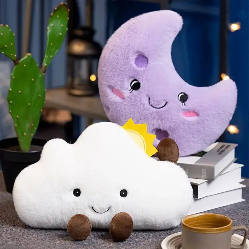 Amuseable Sun Small Sun Pillow Plush Toy Moon Cloud Cushion Soft Toy Plush