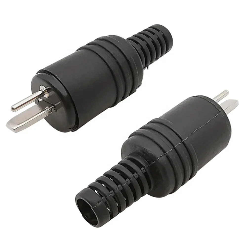 1/2/5Pcs 2 Pin DIN Plug Speaker HiFi Connector Screw Terminal Cable Solder Power Signal Plug Adapter Black