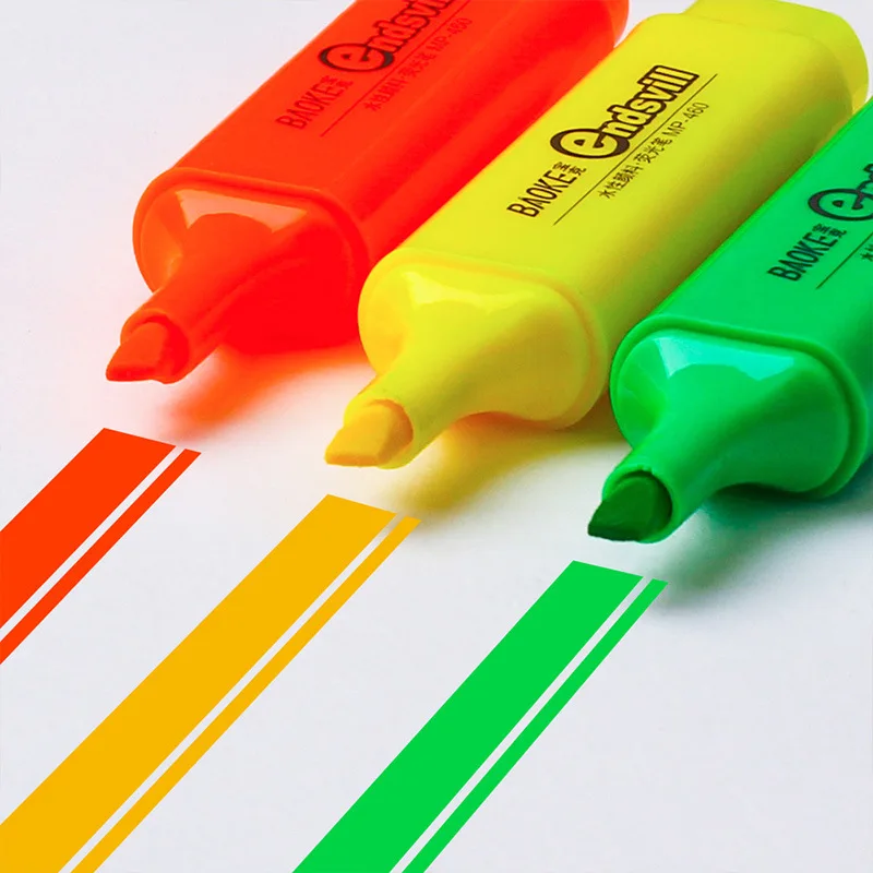 High Quality Student Stationery Office Stationery High Lighting Fluorescent Marker Pen Multi-Color Highlighter Pen