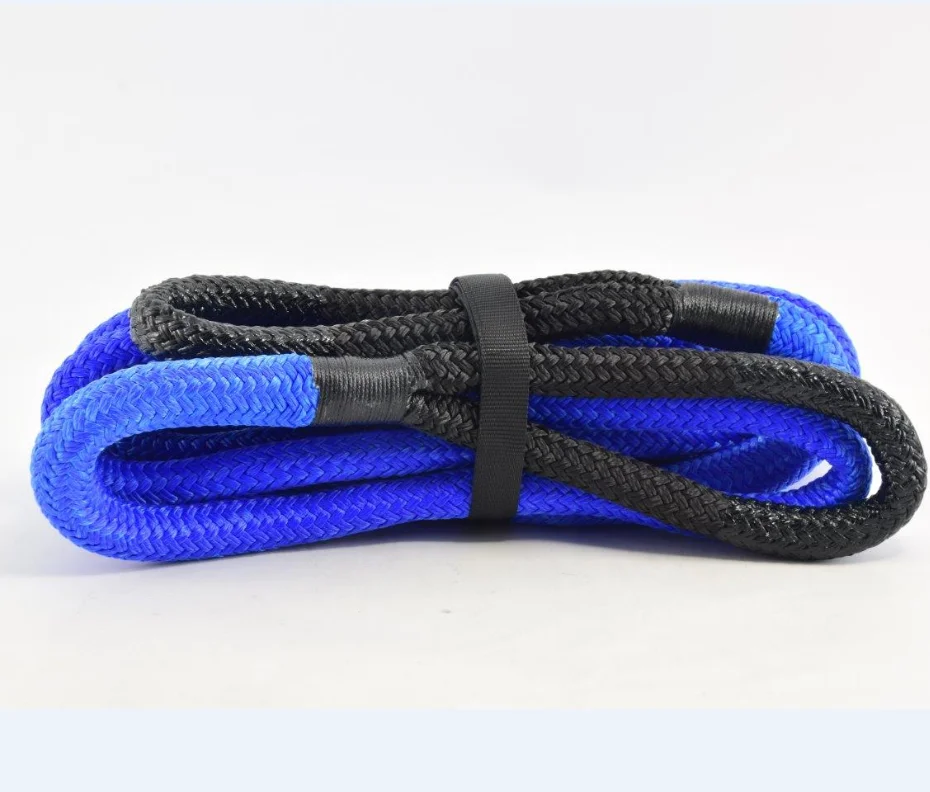 004 1 Inch 20ft 4x4 Off Road Car Snatch Strap Nylon Kinetic Double Braided Recovery Tow Rope For Automotive Emergencies