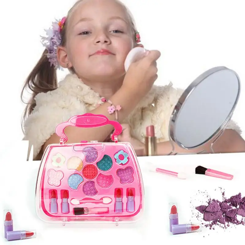 
Kids MINI Makeup Kit Toys Makeup Set Preschool Kids Beauty Safety toys set Cosmetic Pretend Play Kit Princess Toy Gift 