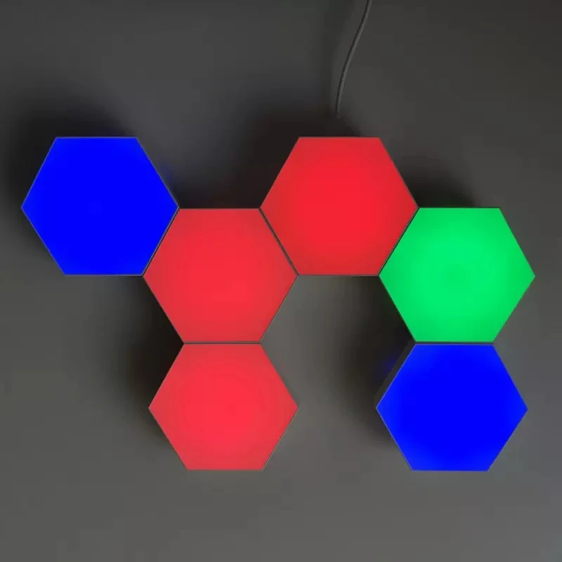  RGB Quantum Light Honeycomb DIY Decorative LED Hexagonal Night Smart Touch Sensitive Wall Remote