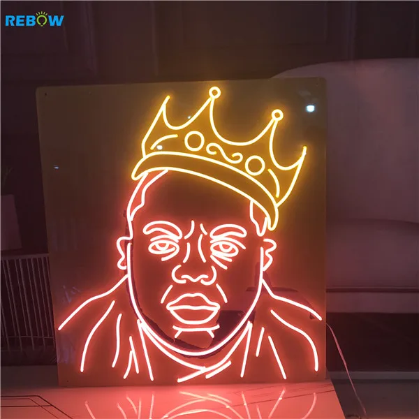 Drop Shipping No MOQ Free Design Custom Full Color Neon Lighting Clothing LED Sign