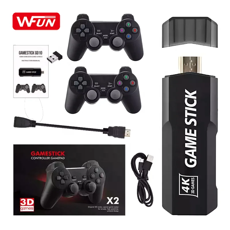 GD10 Portable Game Stick 4K Video Game Console 64G/128G 30000 Handheld Classic Video GD10 Game Consola