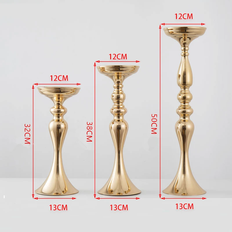 Wholesale Wedding Metal Gold Flower Stand Display Flowers Vase Stands For Wedding Centerpieces Table Flower Decorations