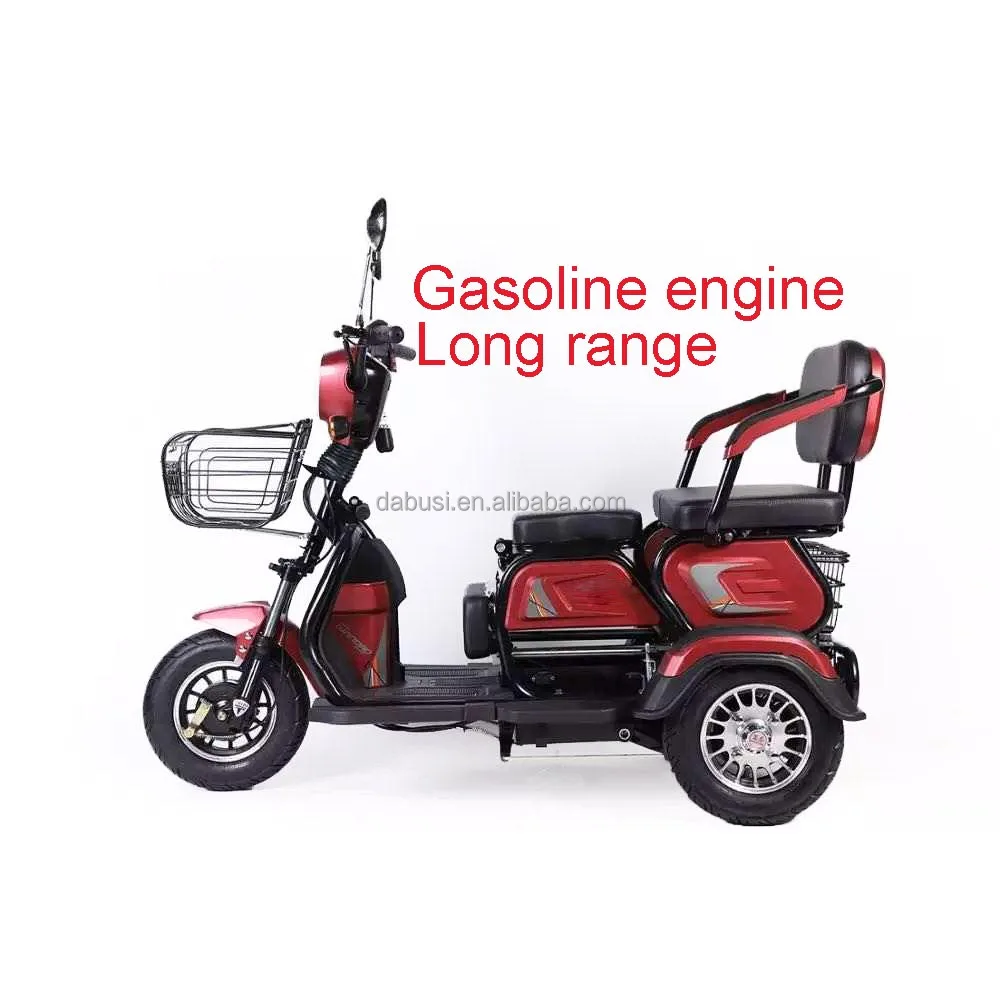 Новая модель на заказ 49cc 80c газовый трехколесный бензиновый двигатель моторизованный скутер для взрослых и пассажиров