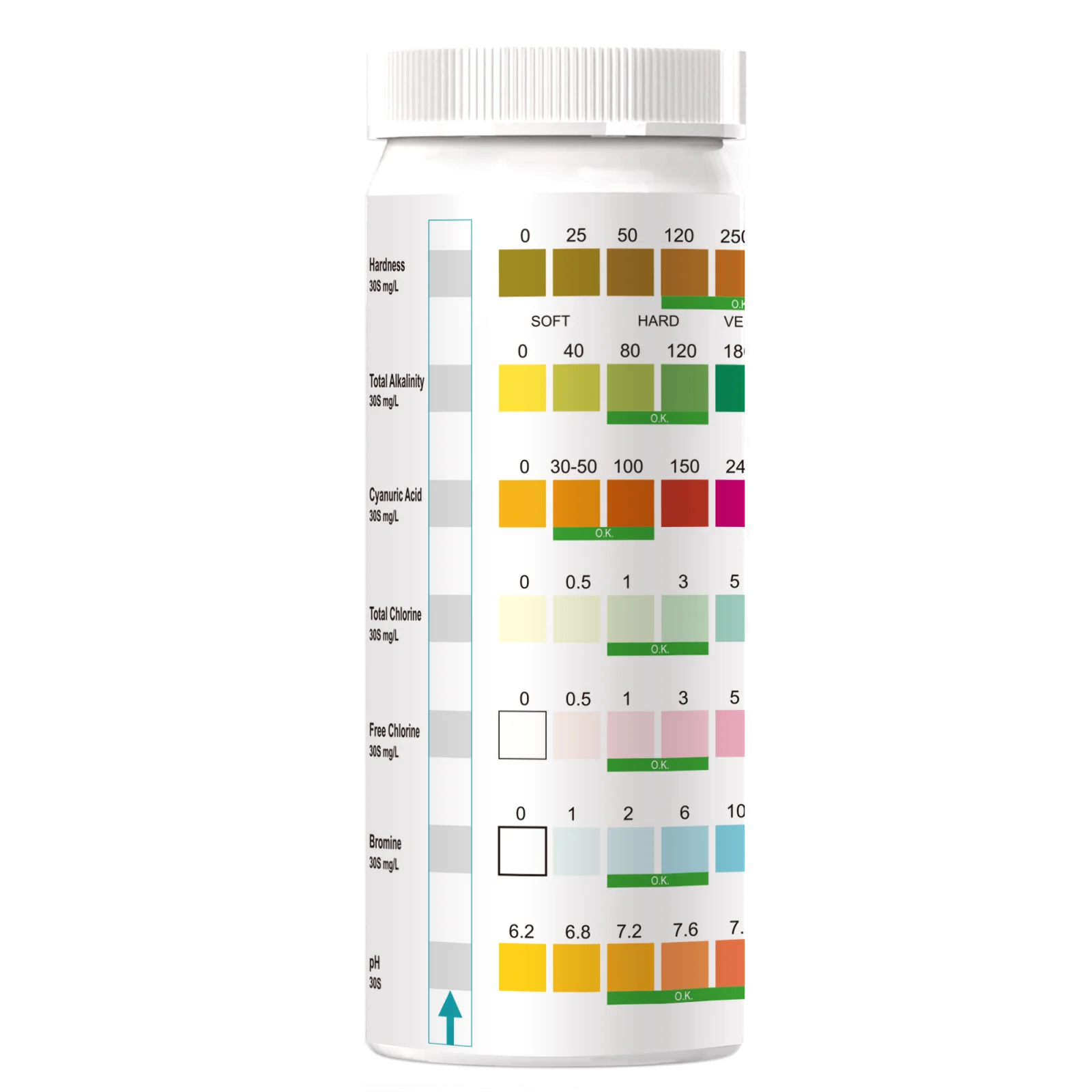 7 in 1 High Quality Precise Swimming Pool Spa Water Test Kit Hot Sale Test Strips Chlorine Shock Calcium Testing Equipment