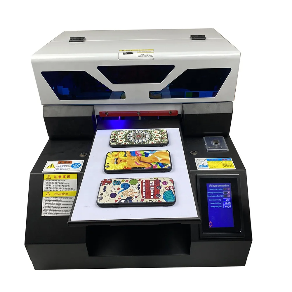 2020 Touch Screen dtg A4 dark T-shirt UV printer Cloth Jeans textile fabric uv Printing machine a4  & White ink cycle system