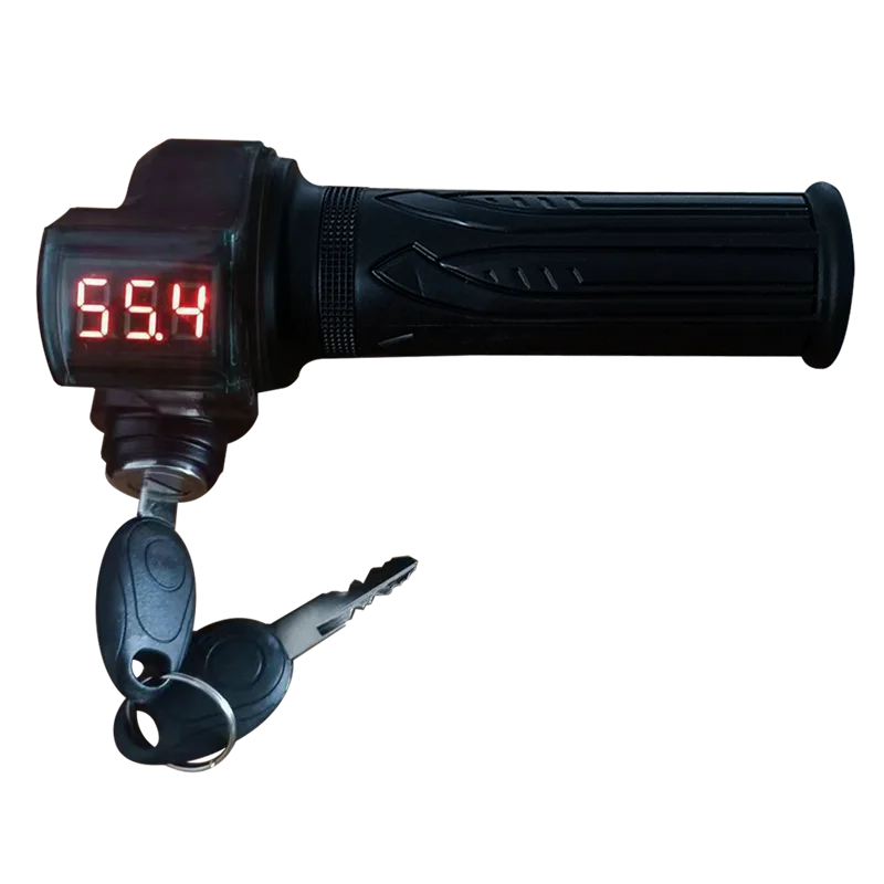 72V LED Display Twist Throttle Accelerator for Electric Bike Tricycle Scooter with Power Key