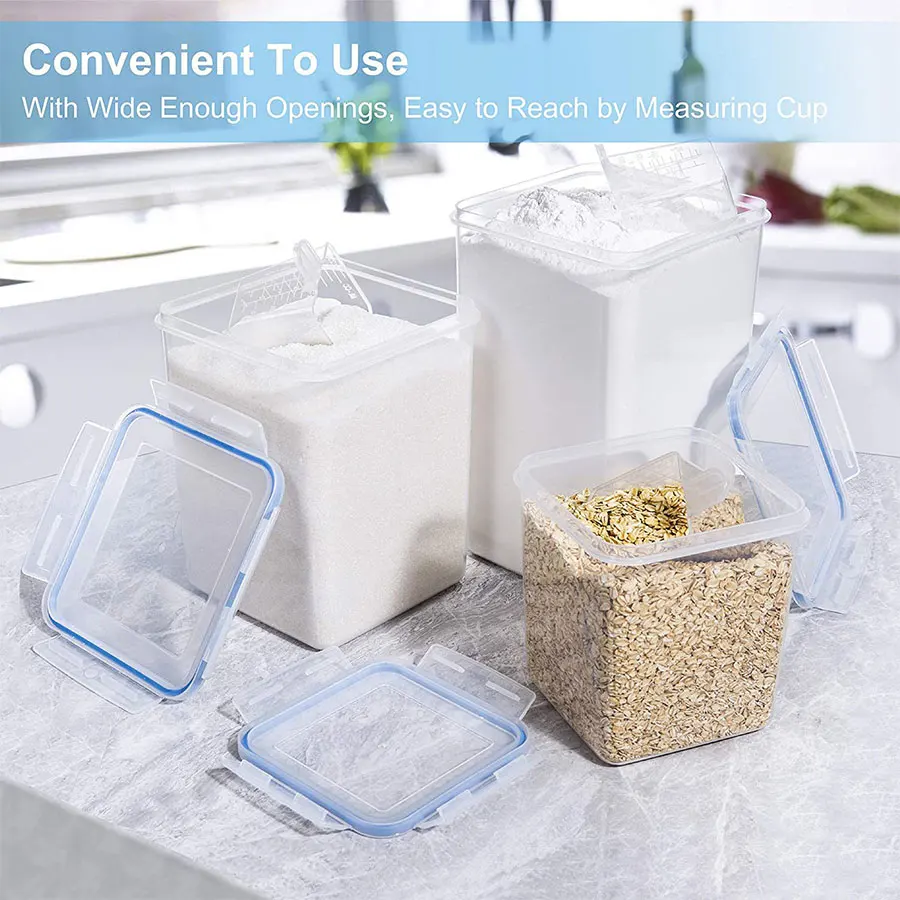 6.5L Large Capacity Plastic Airtight Kitchen & Pantry Organization Large Tall Airtight Food Storage Containers Grain storage box