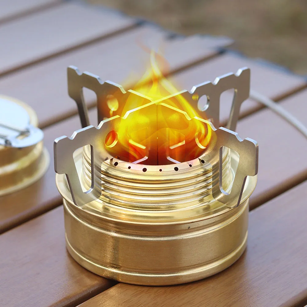 Jetshark Mini Stainless Steel Cooking High Temperature Portable Sturdy Outdoor Camping Alcohol Stove