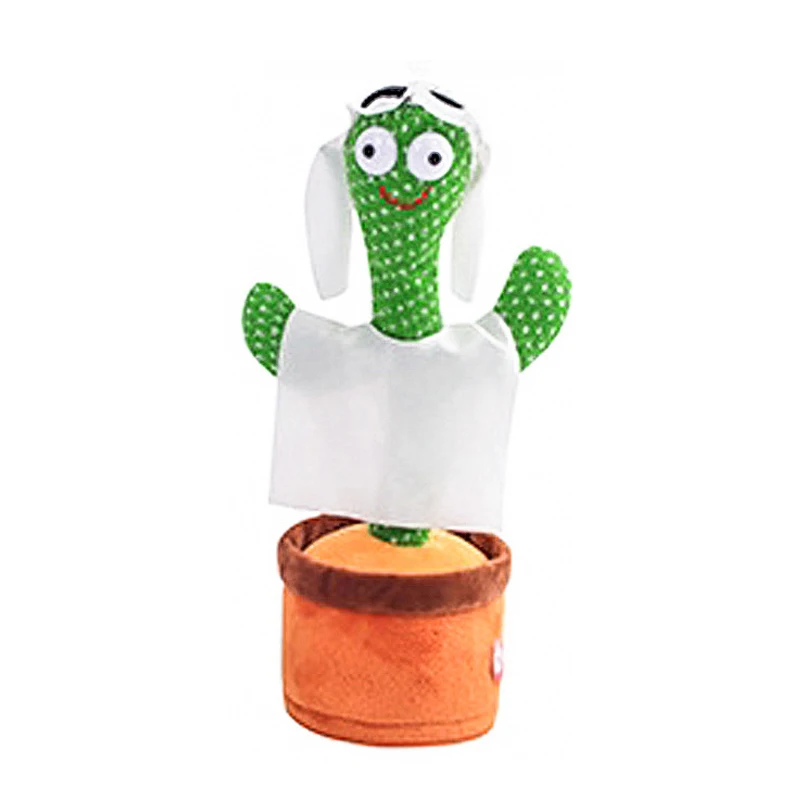 Hot selling funny kids toys gifts dancing cactus doll talking singing repeating cactus plush toy
