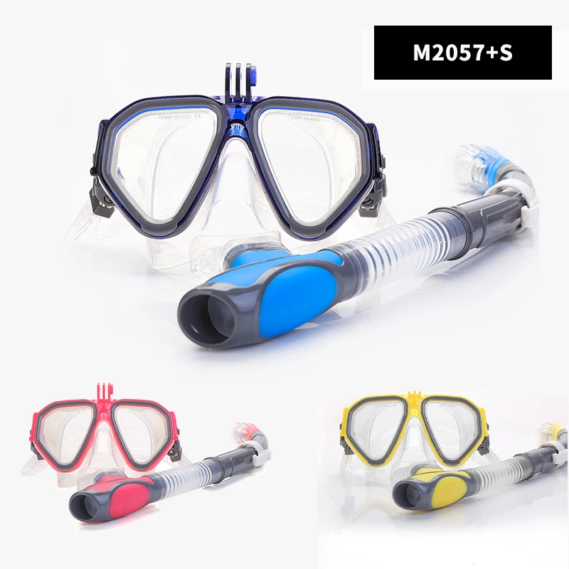 Набор силиконовой маски для подводного плавания унисекс, складные противотуманные очки для подводного плавания, плавания