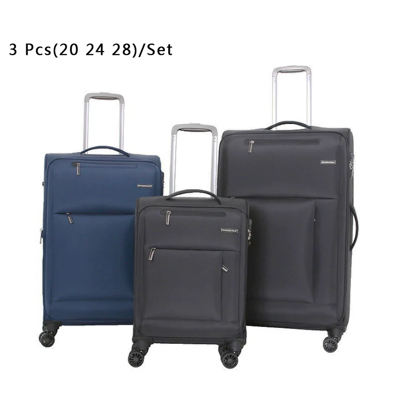 20' 24' 28' 3 Pcs luxury suitcase   Unique Suitcase Expandable Tsa Lock Pinner Softshell Trolley Nylon Carry-on Luggage Sets