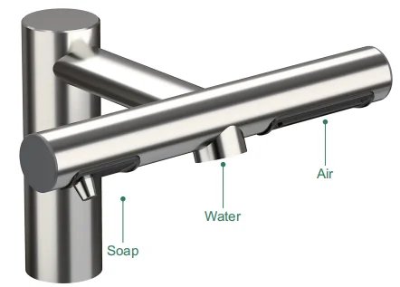 3 in 1 Tap Hand Dryer 304 Stainless Steel Air Tap Faucet