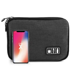 Travel Cable Bag Portable Digital USB Gadget Organizer Charger Wires Cosmetic Zipper Storage Pouch kit Case Accessories Supplies