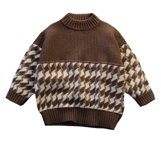 Boys jumper 2024 new baby autumn and winter knitwear clothes children winter boys thickening bottoming tops