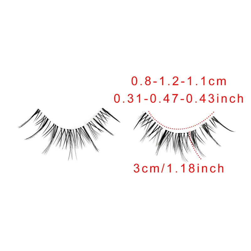 Cheap 5-Pairs Fake Lower False Clear Band Professional Makeup Short Faux Mink Synthetic Cosplay Under Bottom Eyelash Extensions